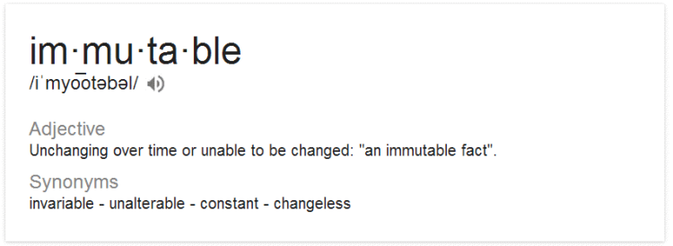 immutable